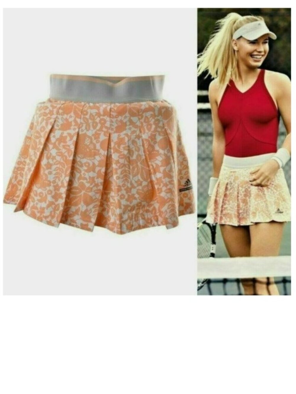 Nwt Adidas Stella McCartney pleated Tennis Skirt Skort Shorts M Medium